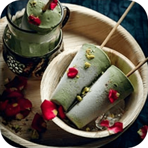 Ice cream with pistachios