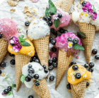 Fruit ice cream cones
